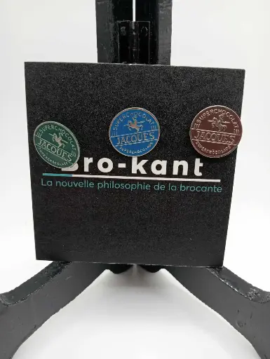 Lot de 3 épinglettes chocolat Jacques