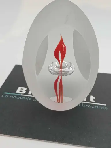 Oeuf décoratif en cristal de Bohème