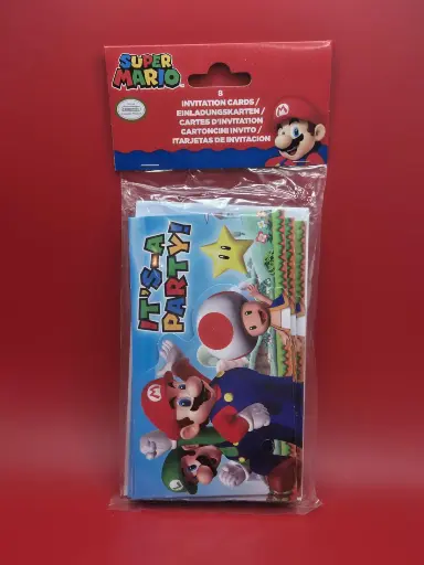 Cartes d'invitation Super Mario Bros