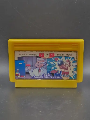 🎮 Cartouche "GOLDEN CHOICE CARD DB-01" – 2 jeux en 1