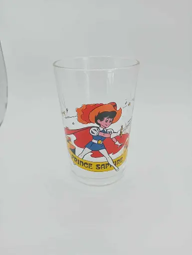 🏰 Verre vintage "Prince Saphir" – Collection animation japonaise