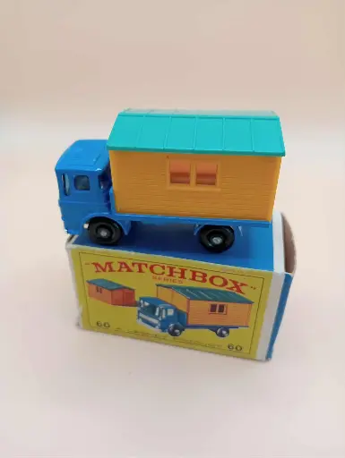 Matchbox Lesney n°60 – Site Hut Truck – Camion utilitaire vintage avec boîte d’origine – Collector années 60
