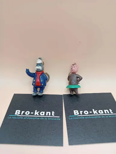 Lot de 2 figurines publicitaires / mascottes – années 70 