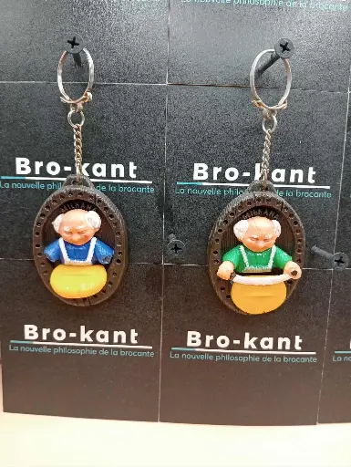 Porte‑clés publicitaires vintage – Milkana années 60