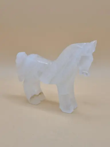  Sculpture cheval en verre opaque