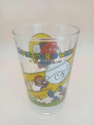 Verre à moutarde Amora – Super Mario World – n°4 “La conquête du ciel” – années 1993
