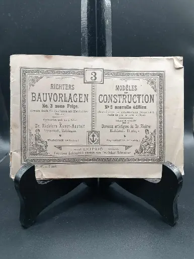 Richter's Bauvorlagen N°3 - Livret Modèles Construction Anker Steinbaukasten - Vintage 1890-1905