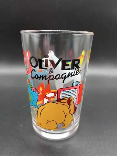 Verre collector Disney – Oliver & Compagnie – Années 80–90