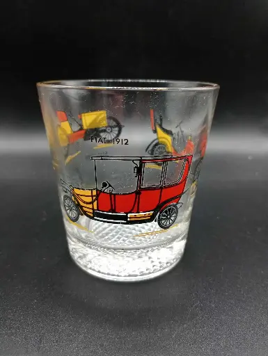 Verre collector – Rolls Royce 1903 – Illustrations voitures vintage – Années 80–90