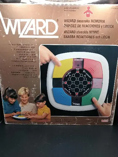 Juego electrónico WIZARD – Memoria y lógica – Vintage completo