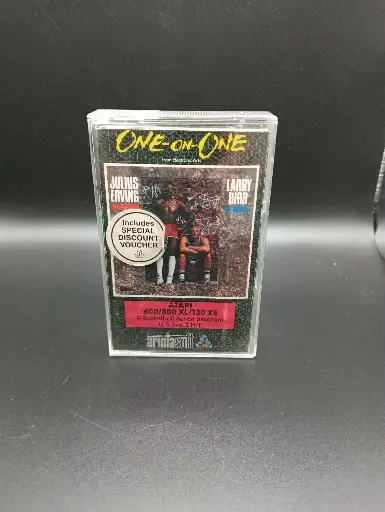 One‑on‑One — Cassetta Atari 400/800/XL/XE (Electronic Arts) — Erving vs Bird