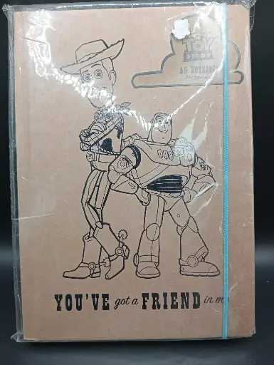 Carnet Toy Story A5 — neuf scellé (élastique bleu)