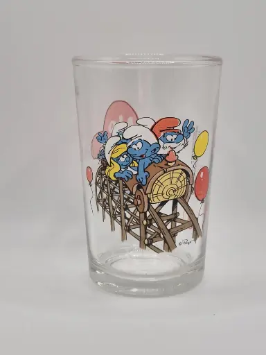 Verre schtroumpfs Bister 2016 - fête foraine et détente