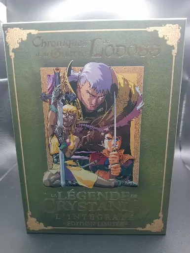 Coffret collector Lodoss + Crystania – intégrale fantasy, VO japonaise, cartes incluses