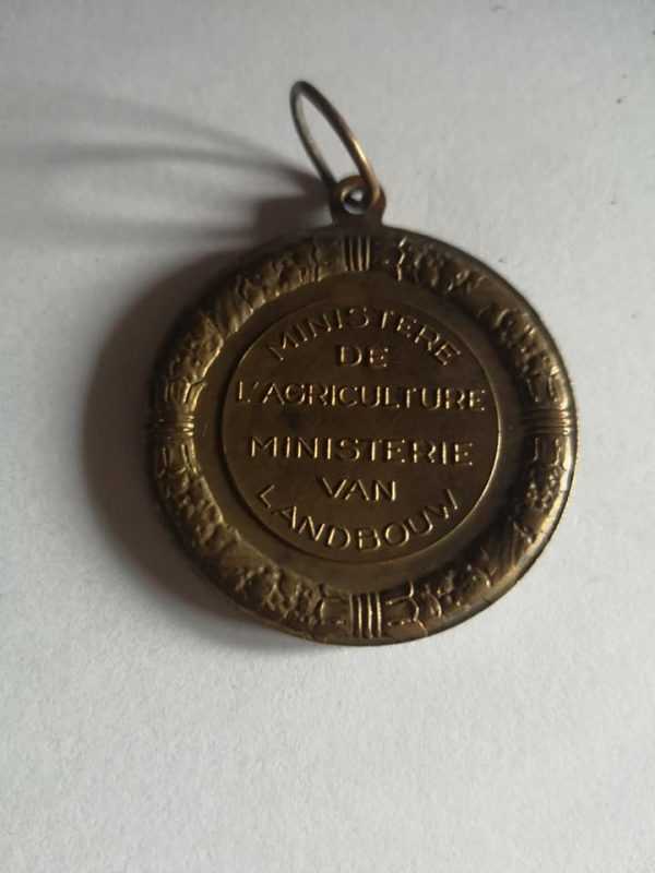 BELGIQUE: MEDAILLE "MINISTERE DE L'AGRICULTURE " – Image 2