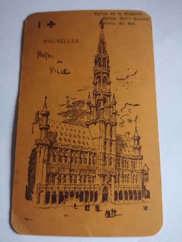 Bro-kant - Carte à jouer ancien : Bruxelles des années 1925 - L'hotel de ville