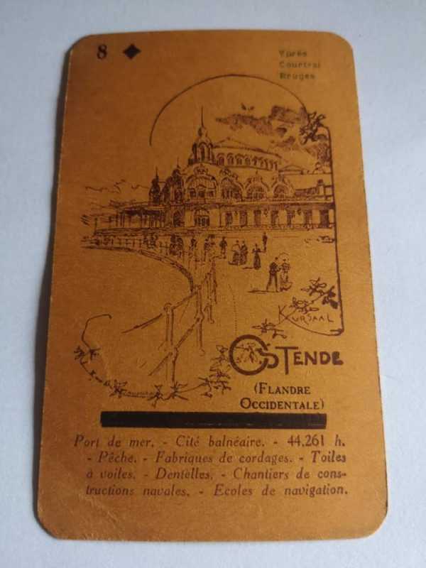 Carte à jouer ancien : Oostende des années 1925 - kurzaal