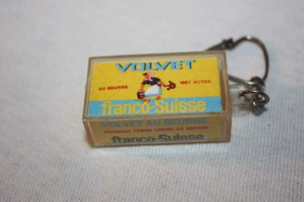 Vintage - porte clés années 50 60 70 - fromage Volvet au beurre