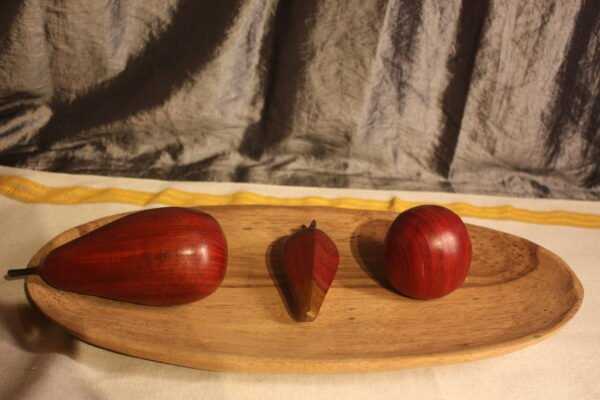 Plateau de fruits en bois du Bénin fait main par un artisan local - Pièce unique – Image 6