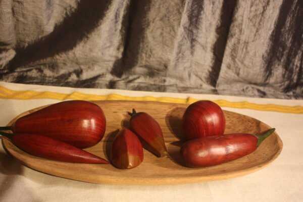 Plateau de fruits en bois du Bénin fait main par un artisan local - Pièce unique – Image 5