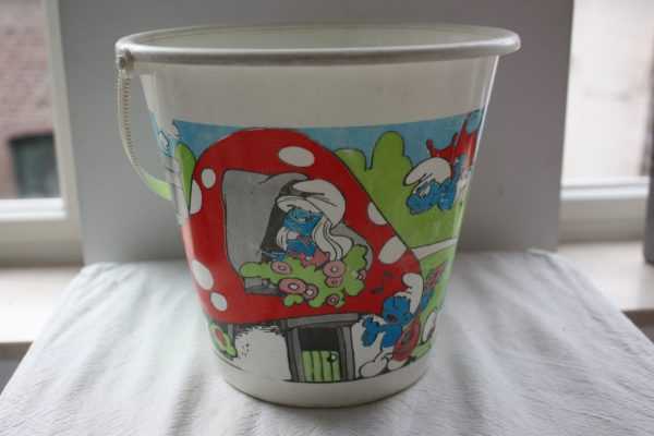 Schtroumpf - smurfen : sceau de plage - 1982 - jouet smoby