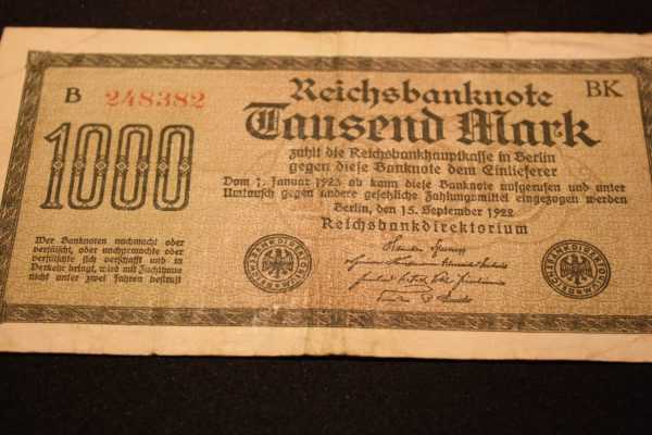 1000 mark , deutschland , 1922