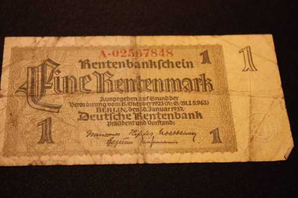 1 rentenmark deutschland 1937