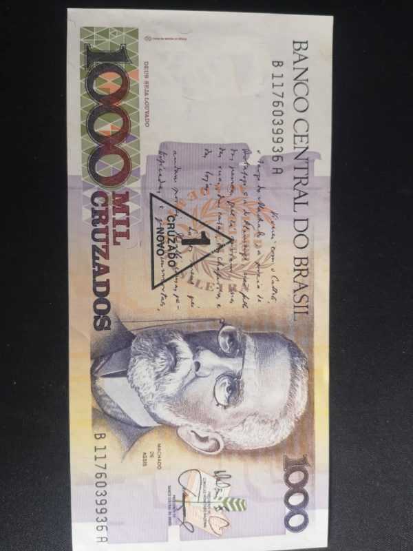 1000 cruzados - 1 cruzado novo - brasil - 1987