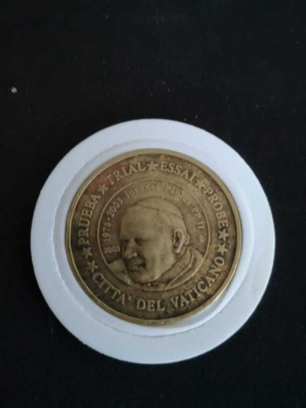 jetons : 50 centimes Vatican - essai - jean Paul II – Image 2