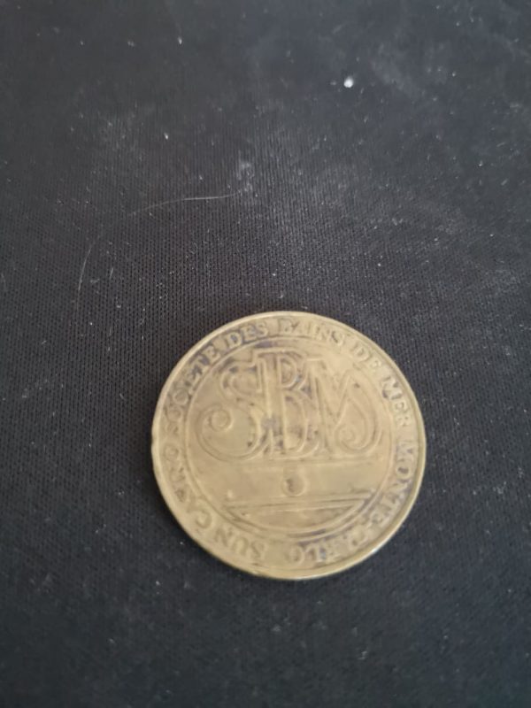 1 Médaille - tokens - coin - jetons : SUN CASINO SOCIETE DES BAINS DE MER MONTE-CARLO