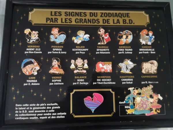 Pin's : les signes du zodiaque par les grands de la BD