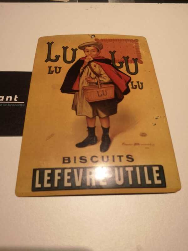 Plaque en métal : Biscuit Lu (repro )
