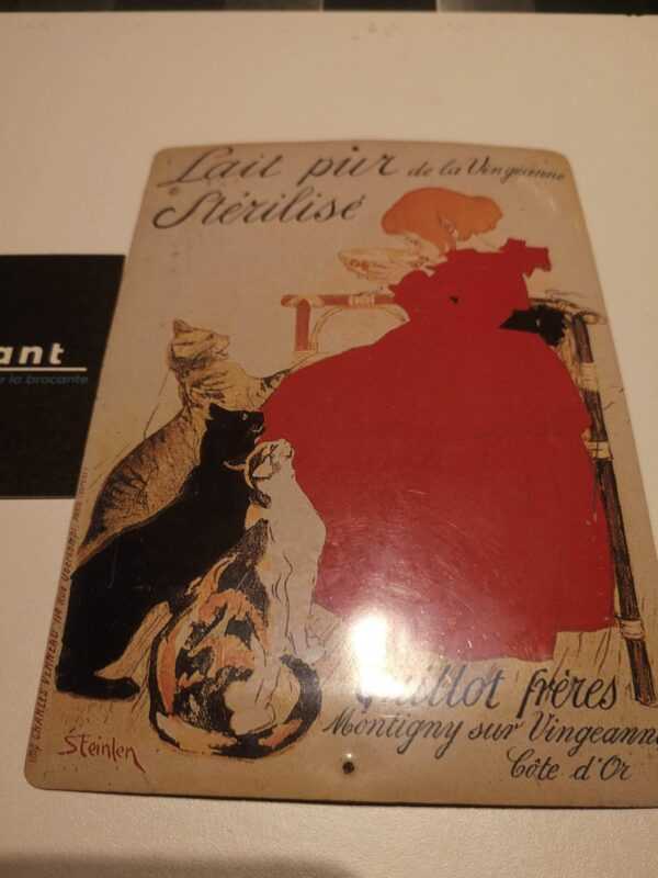 Plaque en métal : Lait pur de la Vingeanne (repro )