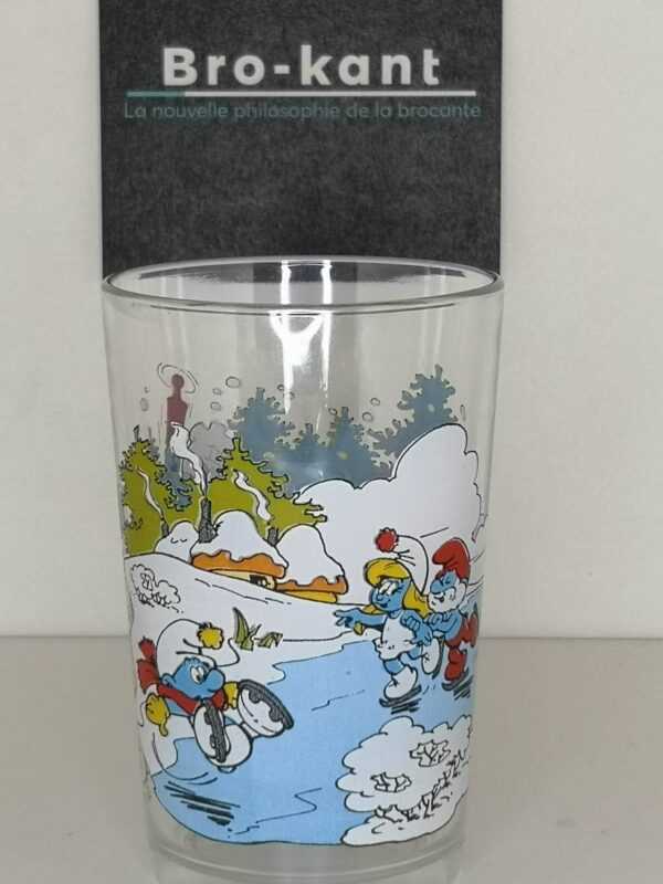 Verre à moutarde : Schtroumpf fête Noel