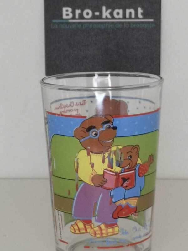 Verre à moutarde : petit ours brun