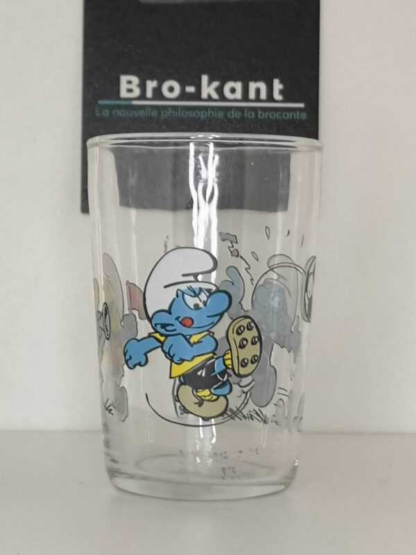 Verre à moutarde : Schtroumpf sportif