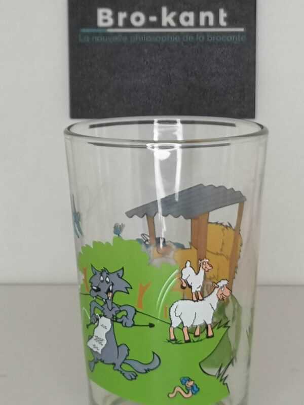 Verre à moutarde : Loup et agneaux humour