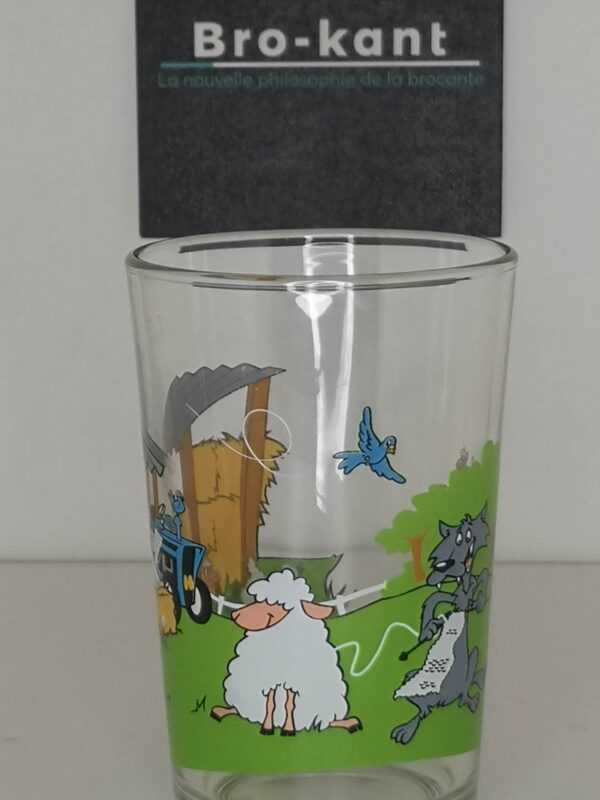 Verre à moutarde : Loup et agneaux humour