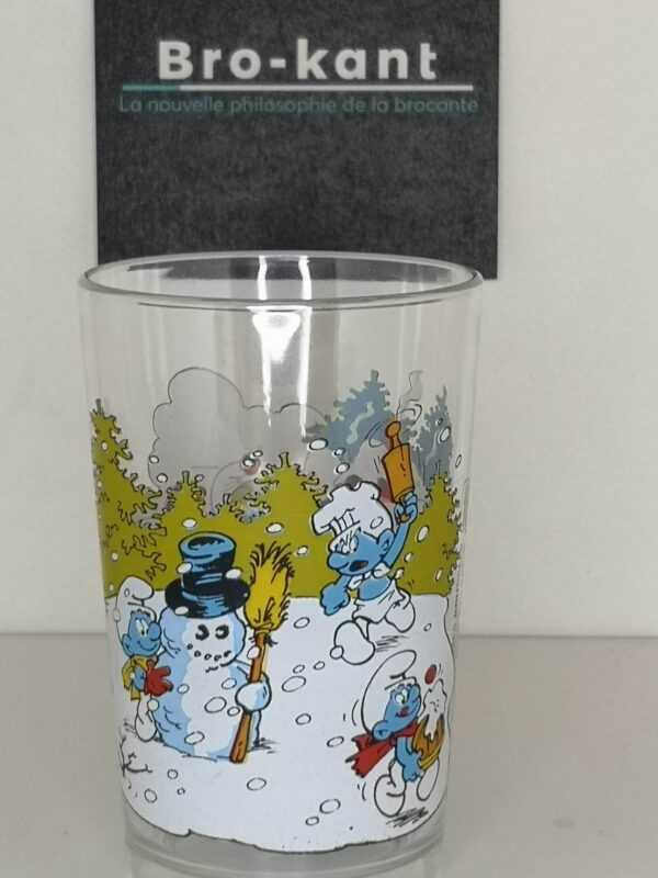 Verre à moutarde : Schtroumpf fête Noel