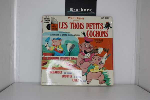 45T-1968 les trois petits cochons livre disque