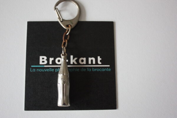 Porte clé vintage - bouteille Coca-Cola argenté