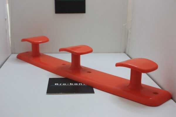 vintage, porte manteaux en plastique orange Syla années 70-Déco