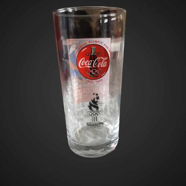 Verre décoré Coca-Cola jeux Olympic Atlanta 1996 - Bro-kant