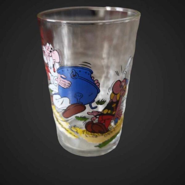 Verre décoré Astérix et Panoramix - Dargaud 1968