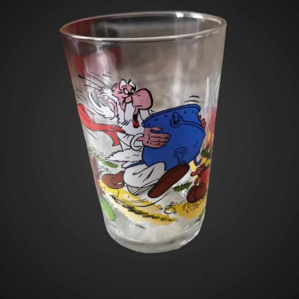 Verre décoré Astérix et Panoramix - Dargaud 1968