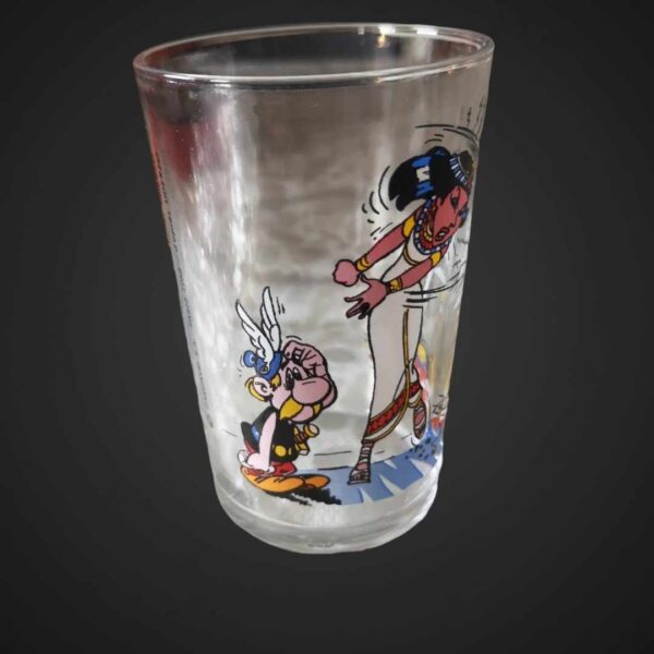Verre décoré Astérix et Cléopâtre - Dargaud 1968