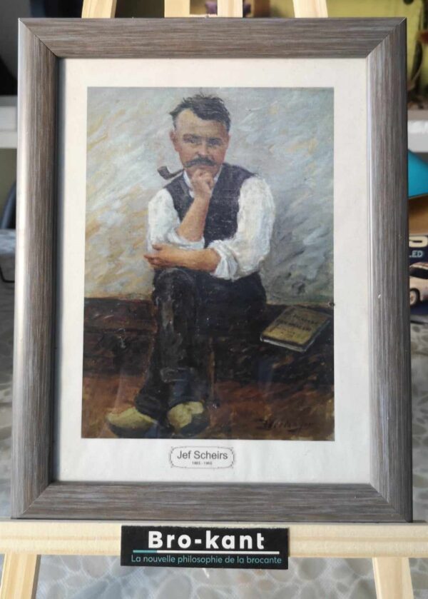Bro-kant - Petit cadre avec la reproduction d'un dessin de Jef Scheirs par Vertongen