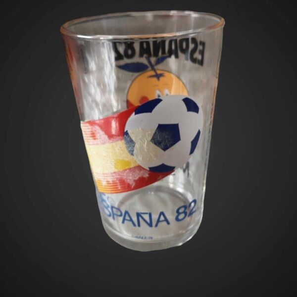 Verre décoré mondial de football 1982 Espagne - Bro-kant