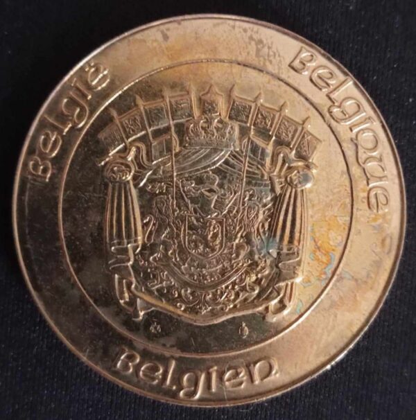 Médaille Commémorative en Laiton Belgique Albert II Rex Belgarum 1993