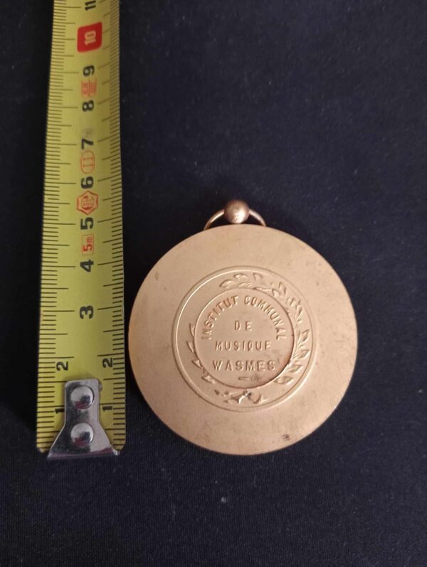 Médaille commémorative de l'institut communale de musique de Wasmes